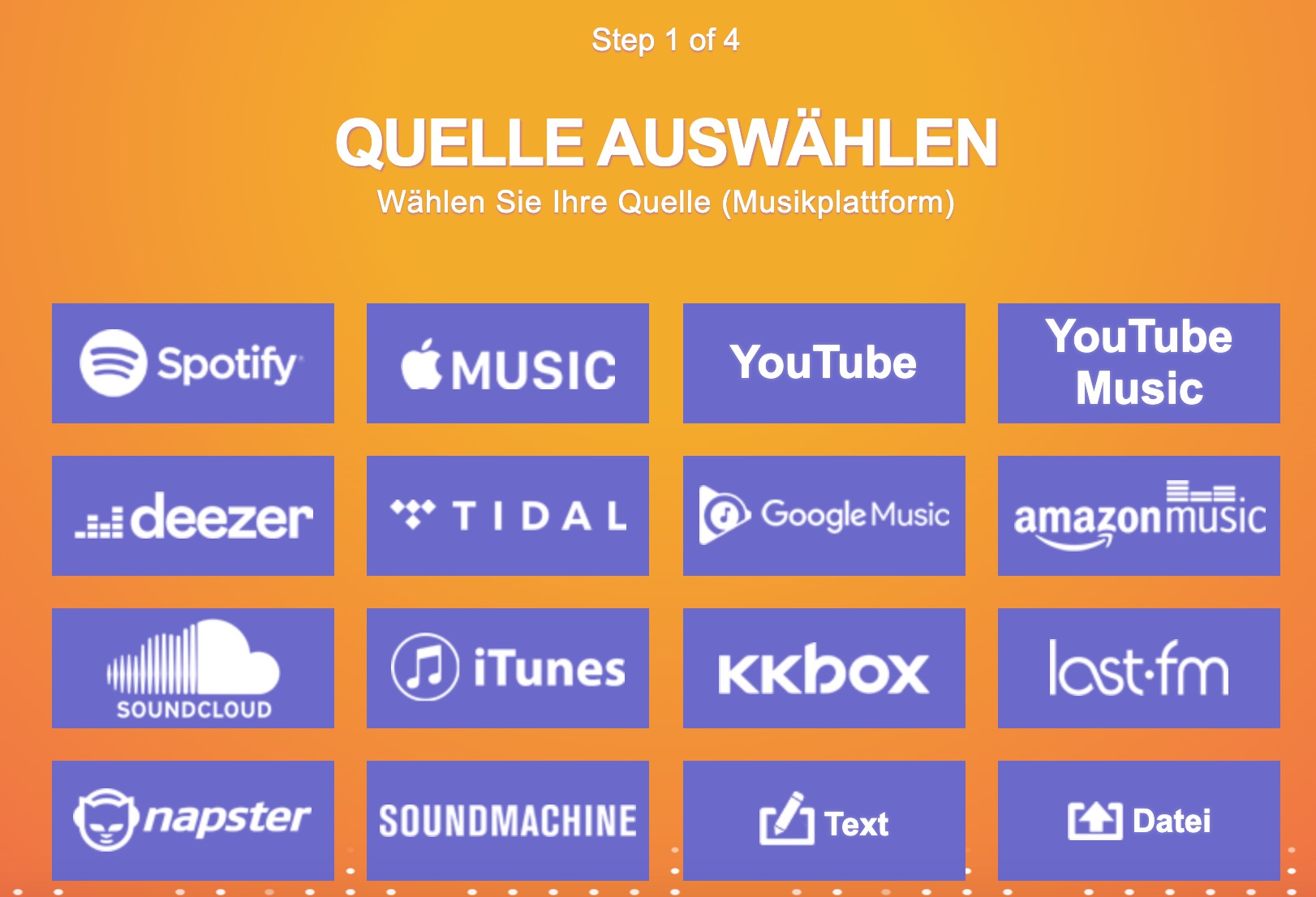 TuneMyMusic Screenshot